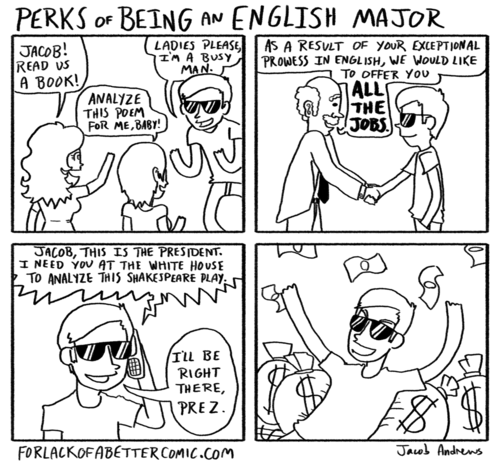 perks of being an english major