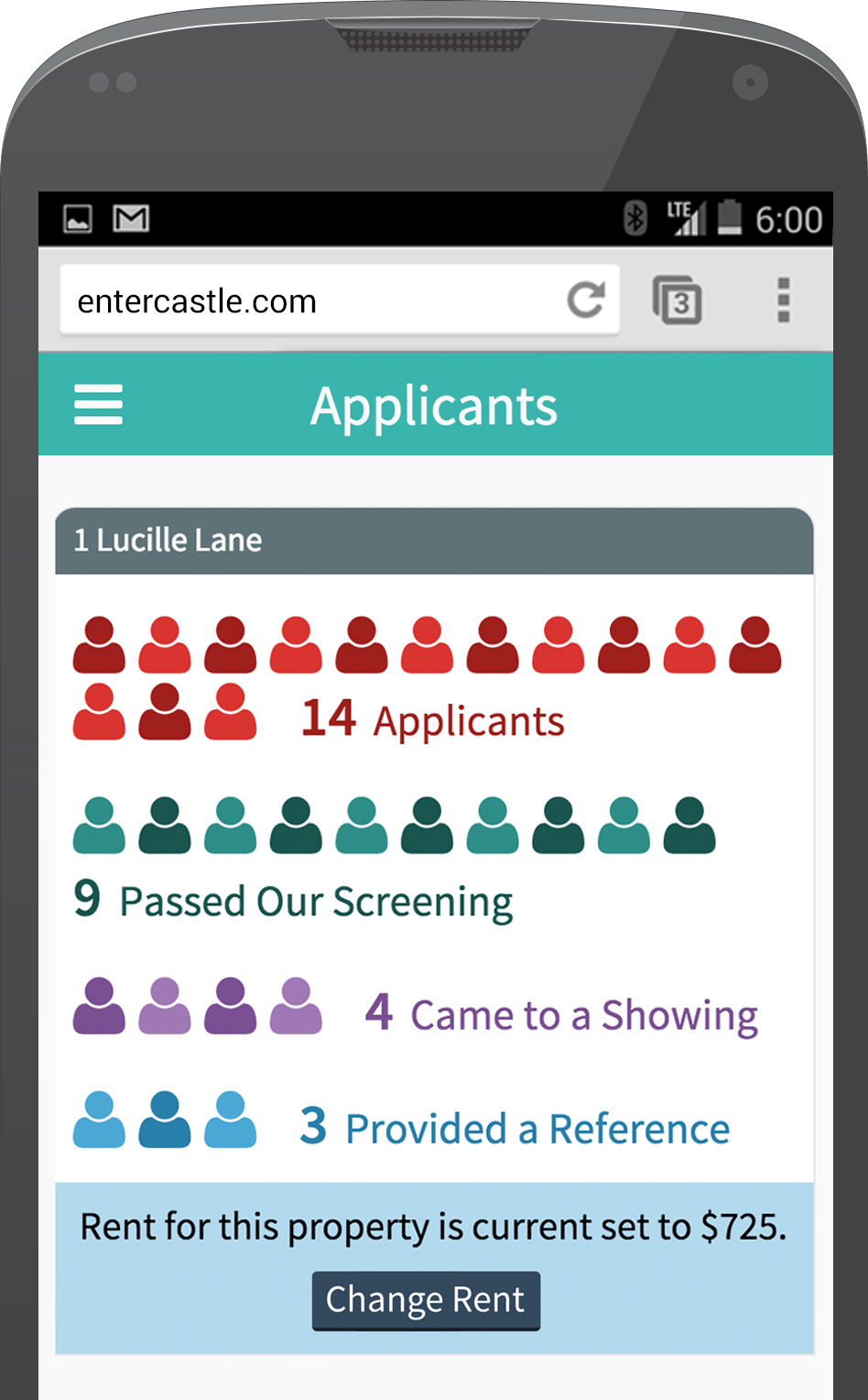 Castle app - applicants